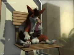 This violent cartoon movie shows a lonely domestic pet jerking off.